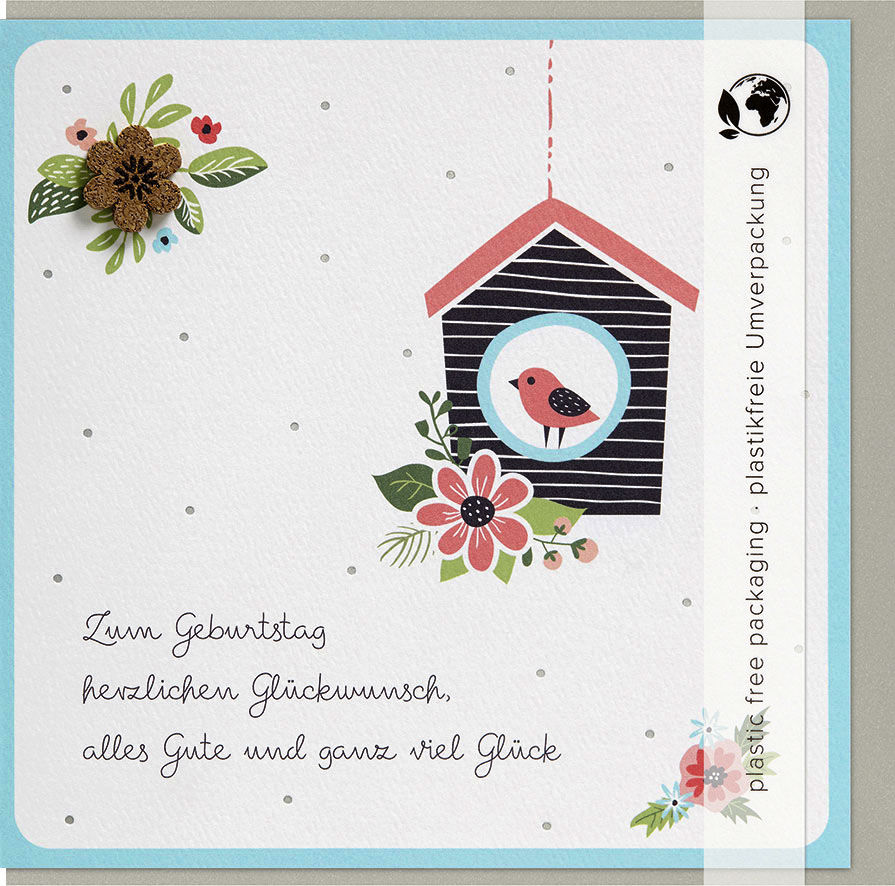 Faltkarte "Zum Geburtstag herzlichen Glückwunsch"