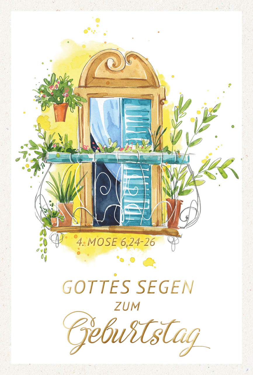 Postkarte "Gottes Segen zum Geburtstag"