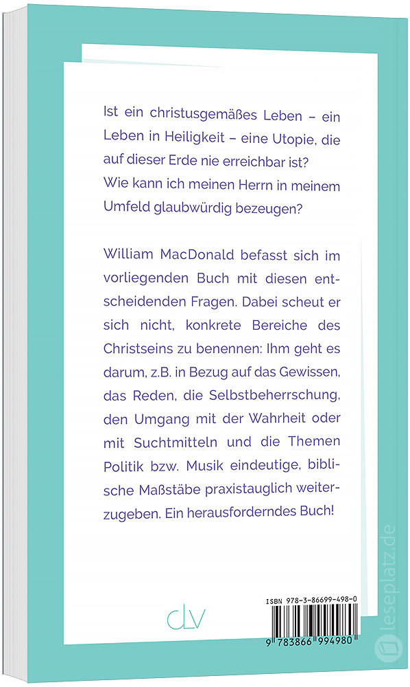 Der vergessene Befehl: Seid heilig!