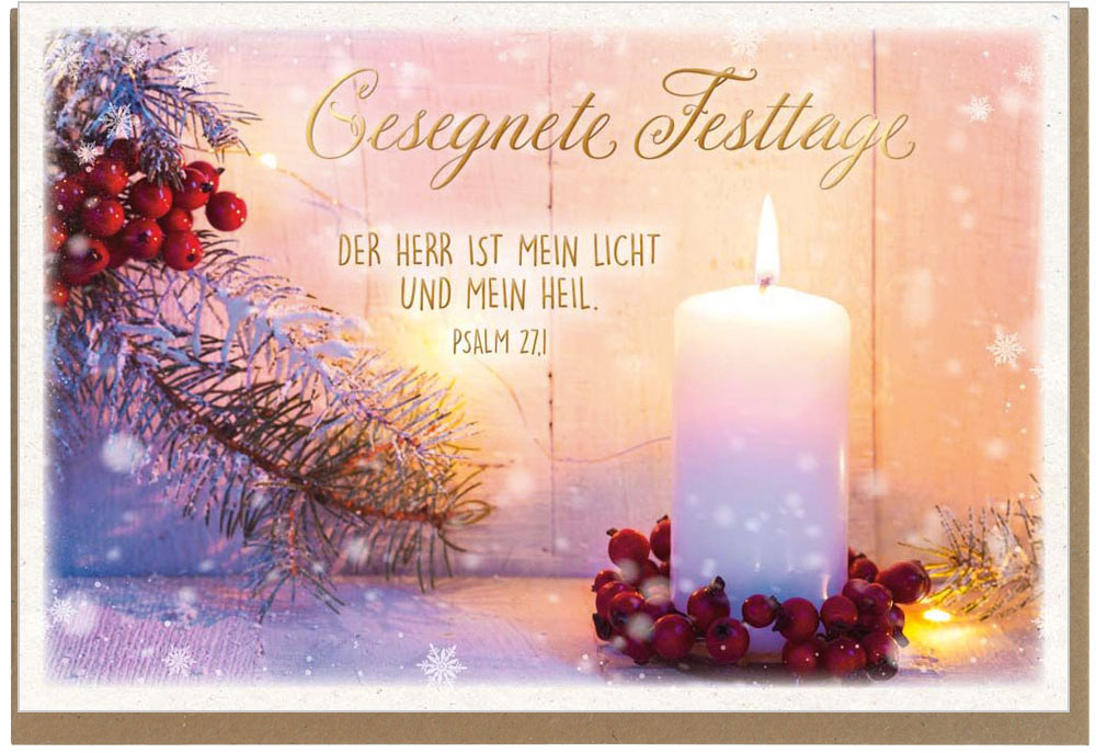 Faltkarte Weihnachten "Kerze"