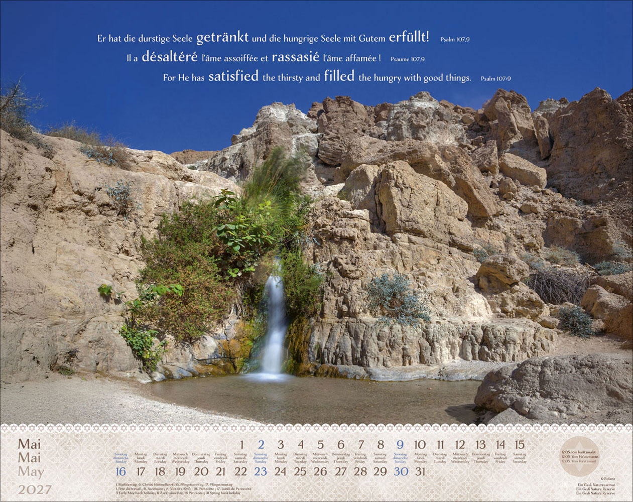 Israel Shalom 2027 - Wandkalender