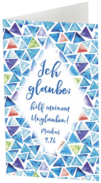 907091153-2 Tasse "Ich glaube" - Aquarellmotiv