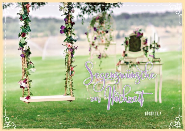 179713879 Faltkarte "Schaukel" - Hochzeit