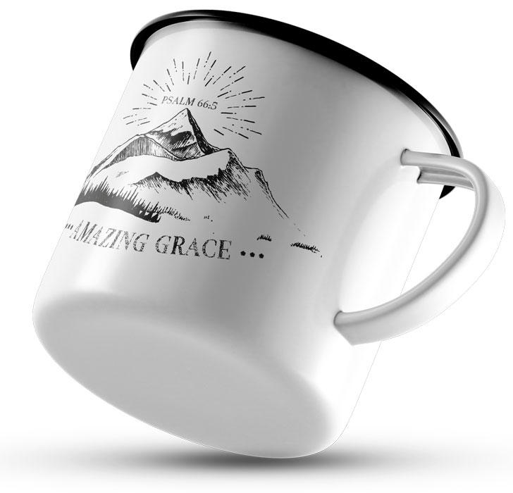 Emaille-Becher "Amazing Grace"