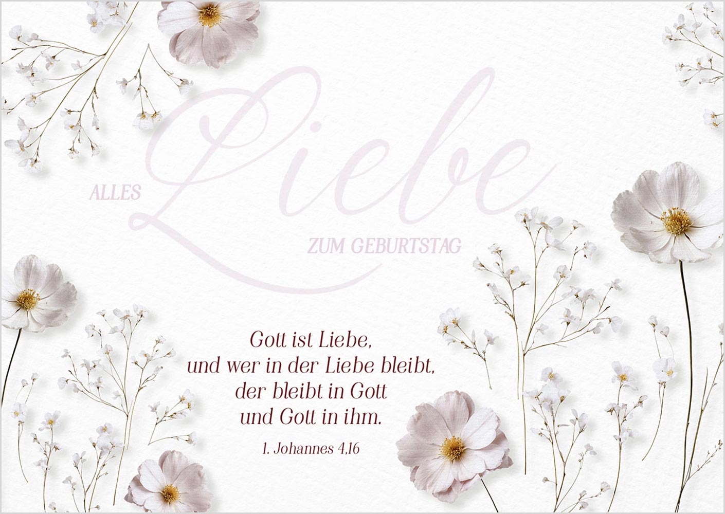 Postkarte "Alles Liebe zum Geburtstag"