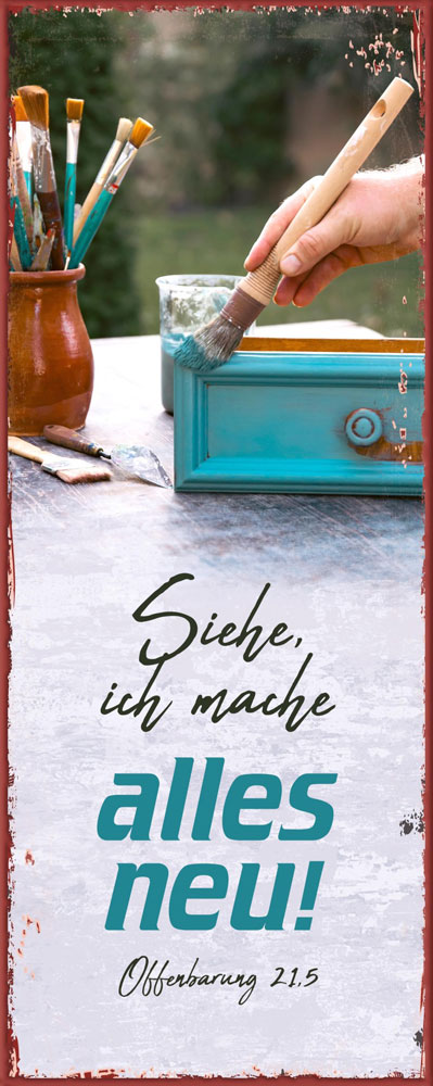 Metallschild "Jahreslosung 2026 - Upcycling"