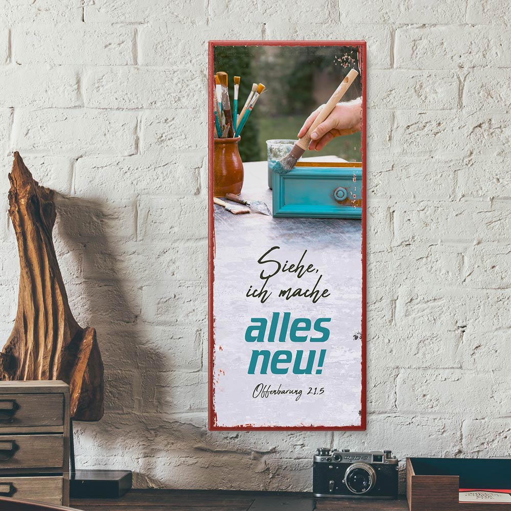 Metallschild "Jahreslosung 2026 - Upcycling"