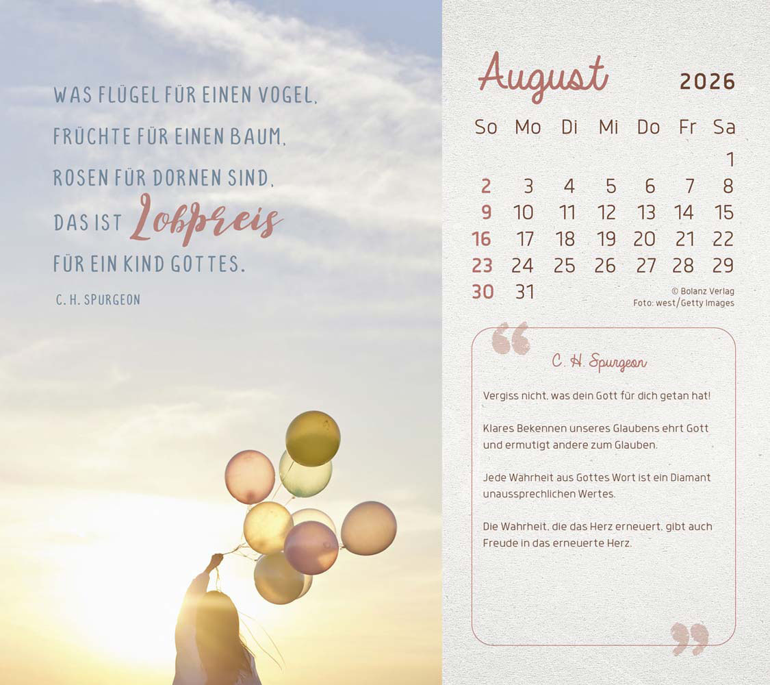 Mit Seiner Kraft 2026 - Postkartenkalender