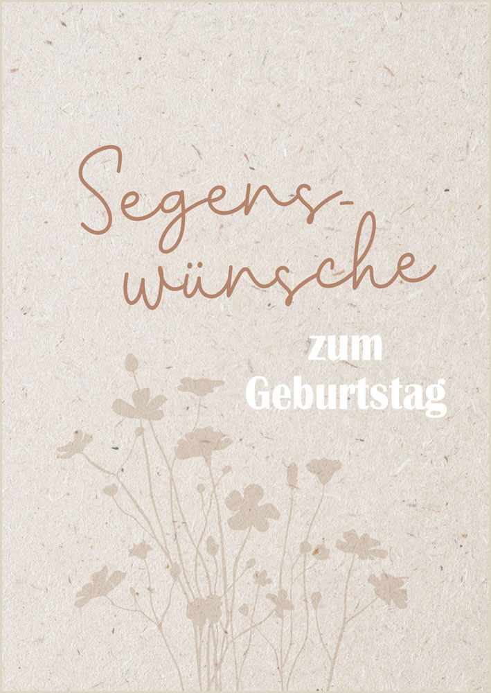Postkarte "Segenswünsche zum Geburtstag"