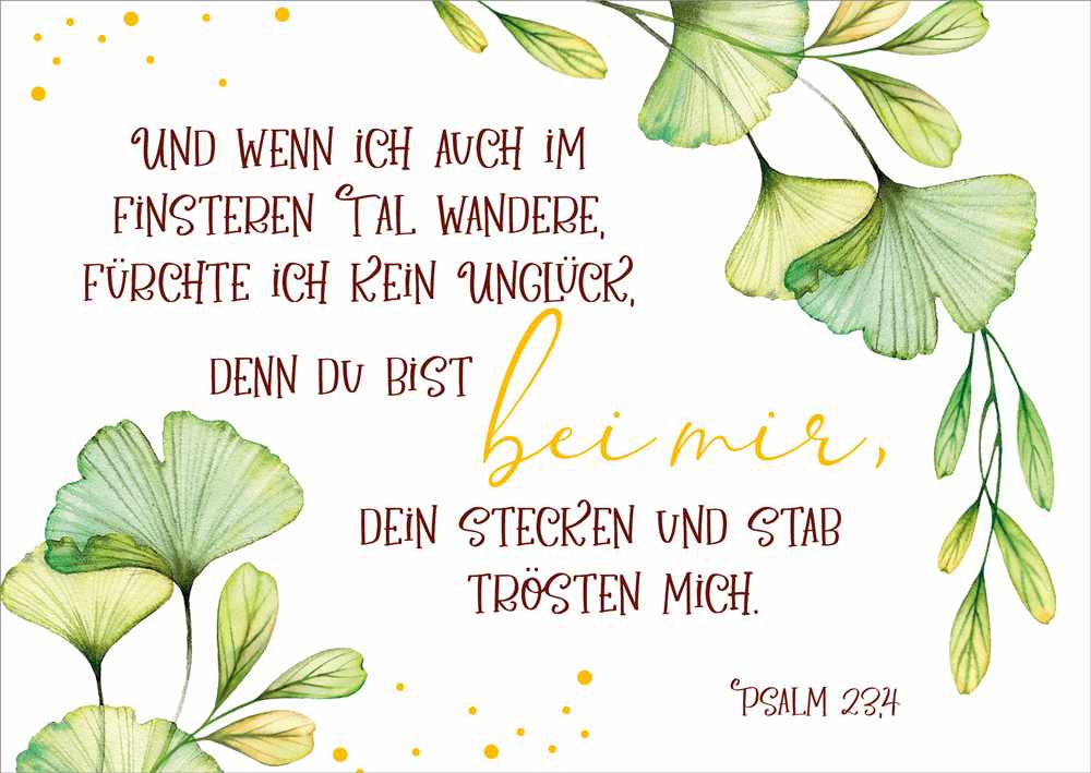 179731917 Postkarte "Auch wenn es durch dunkle Täler geht"