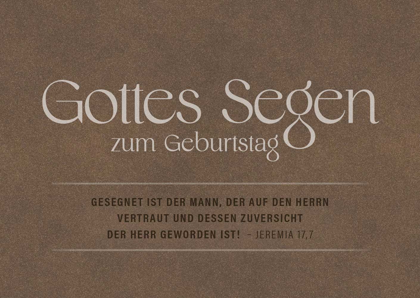 Postkarte "Gottes Segen zum Geburtstag"