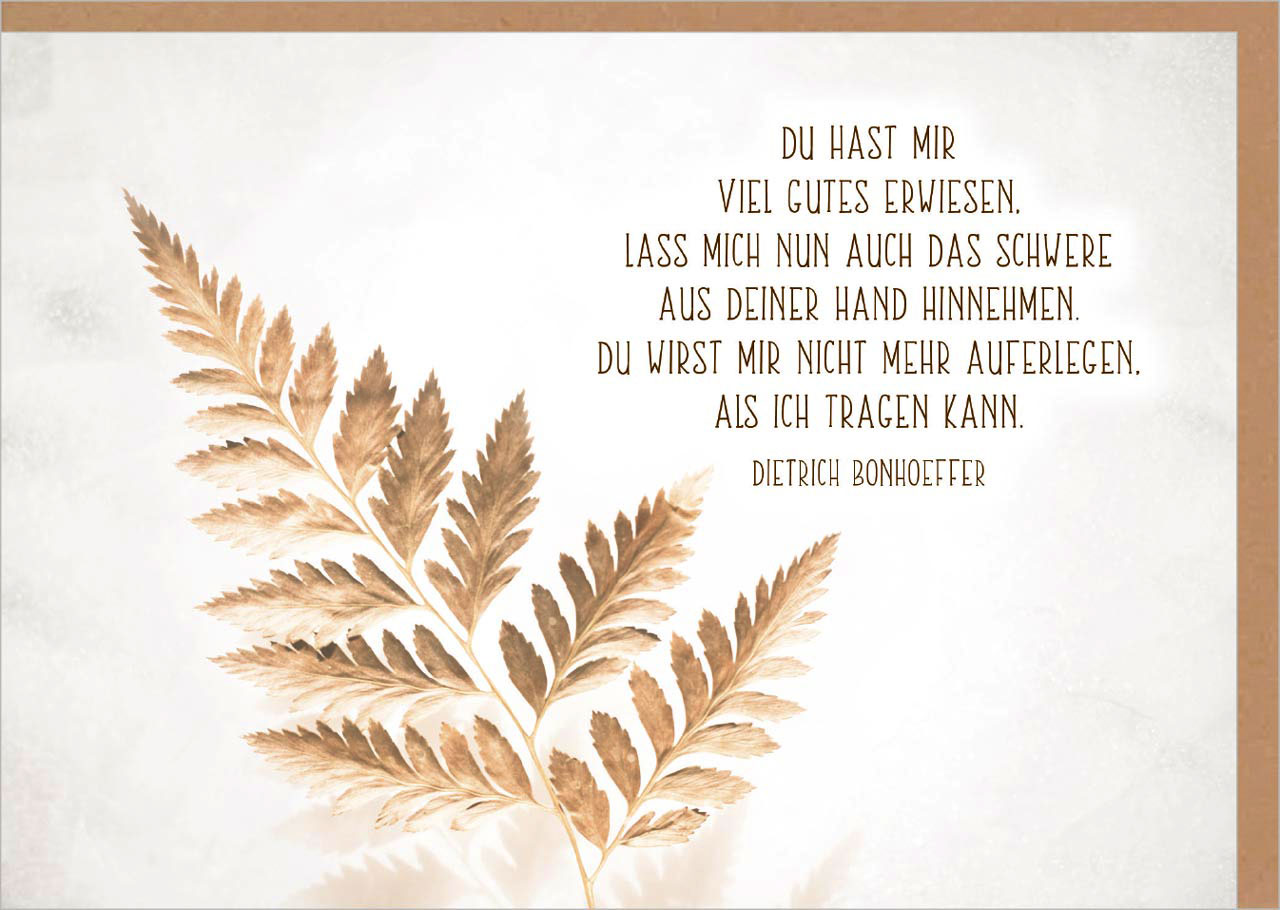 Faltkarte "Aus deiner Hand"