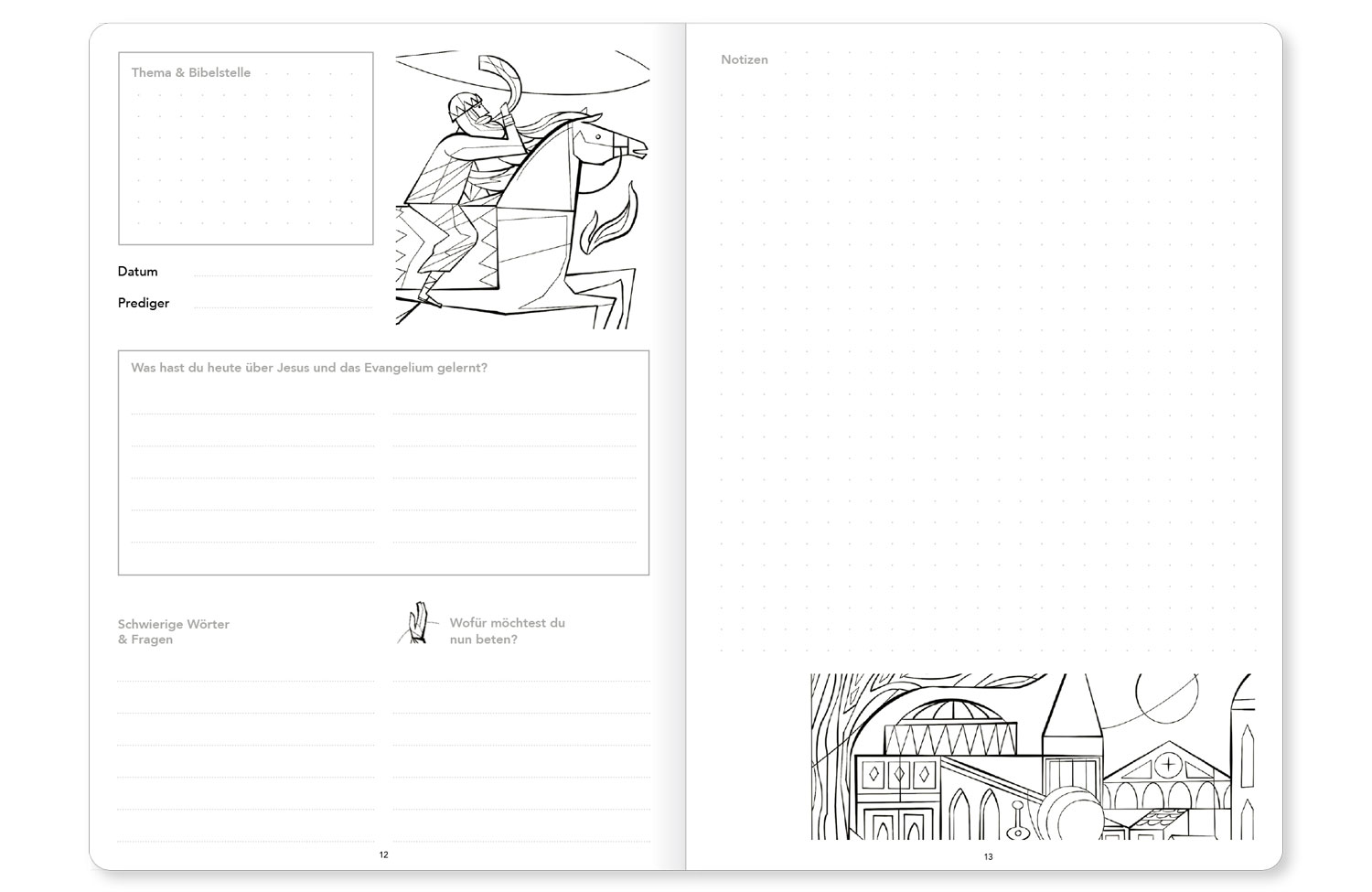 Predigt-Notizbuch für Kinder