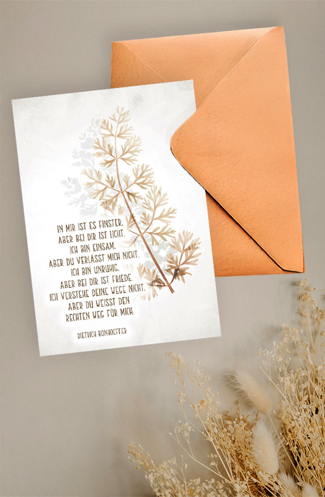 Faltkarte "Bei dir ist Frieden"