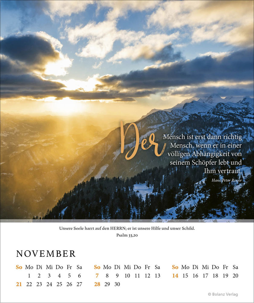 Fels meiner Stärke 2027 - Tischkalender