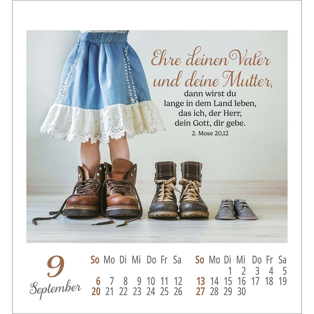 Lieblingsworte umgeben dich 2026 - Aufkleber-Kalender