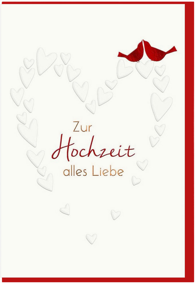 Faltkarte "Zur Hochzeit alles Liebe"