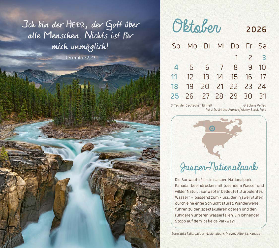 Faszinierende Schöpfung 2026 - Postkartenkalender
