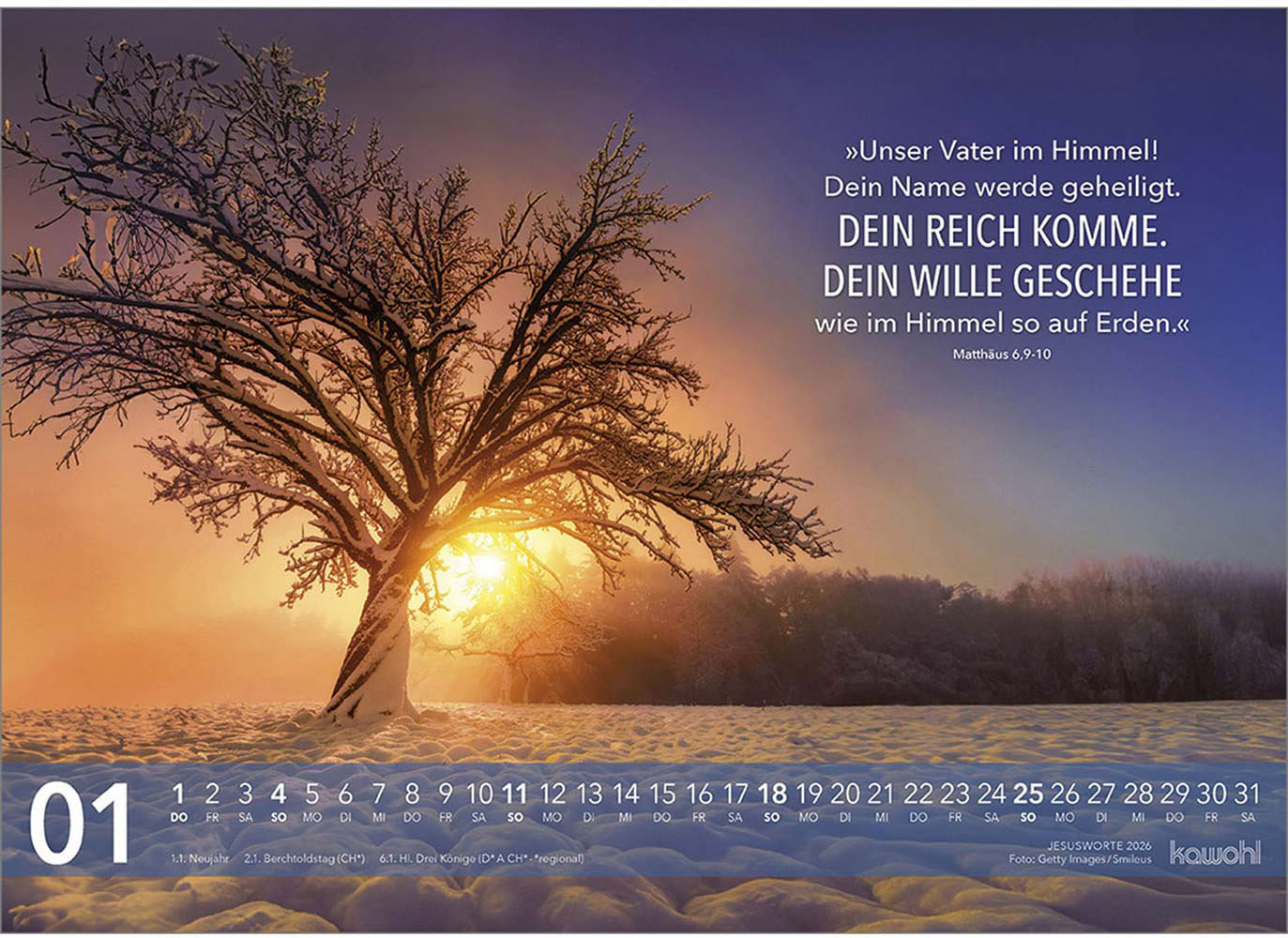 Jesus Worte 2026 - Wandkalender