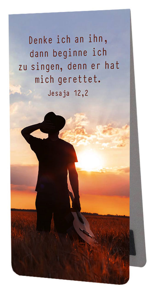 Magnetlesezeichen "Sonnenuntergang - Dann beginne ich zu singen"