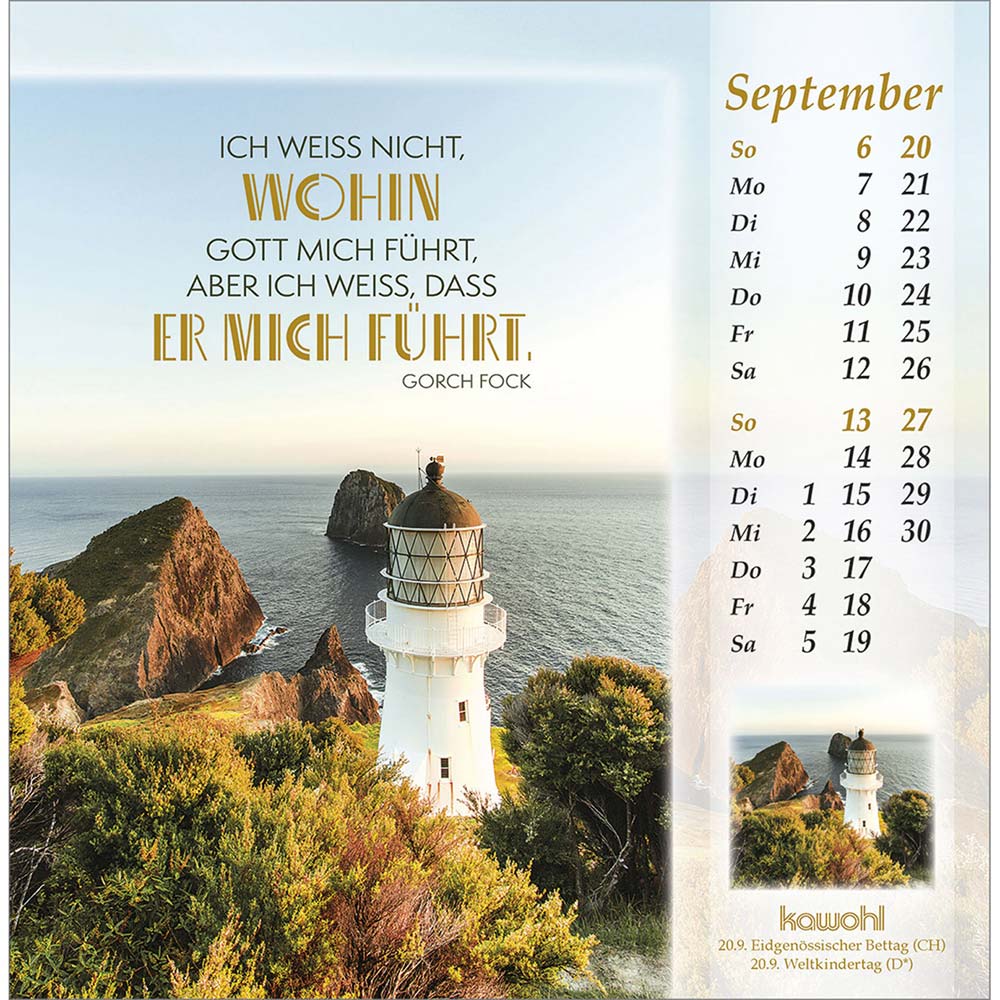 Licht vom unerschöpften Lichte 2026 - Postkartenkalender