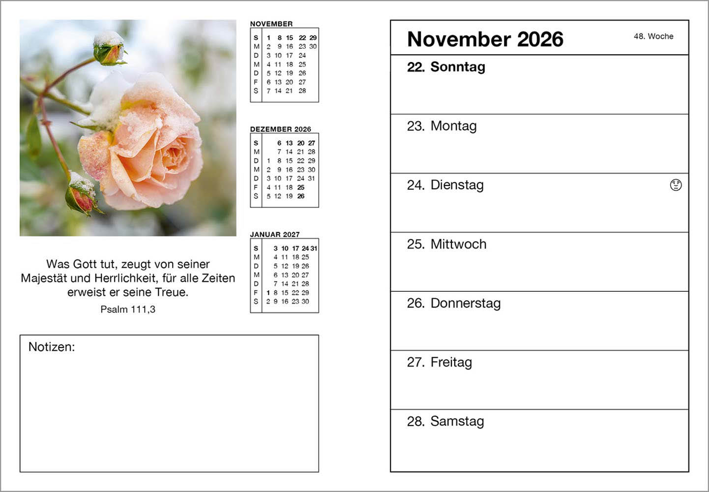 Farbfoto-Agenda 2026