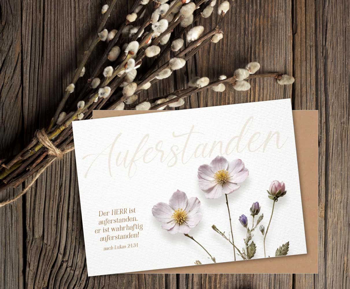 Faltkarte "Auferstanden"