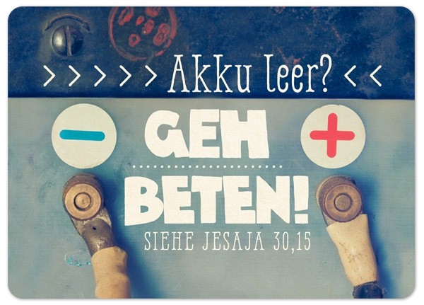 15-7130 Postkarte "Big Blessing - Akku leer"