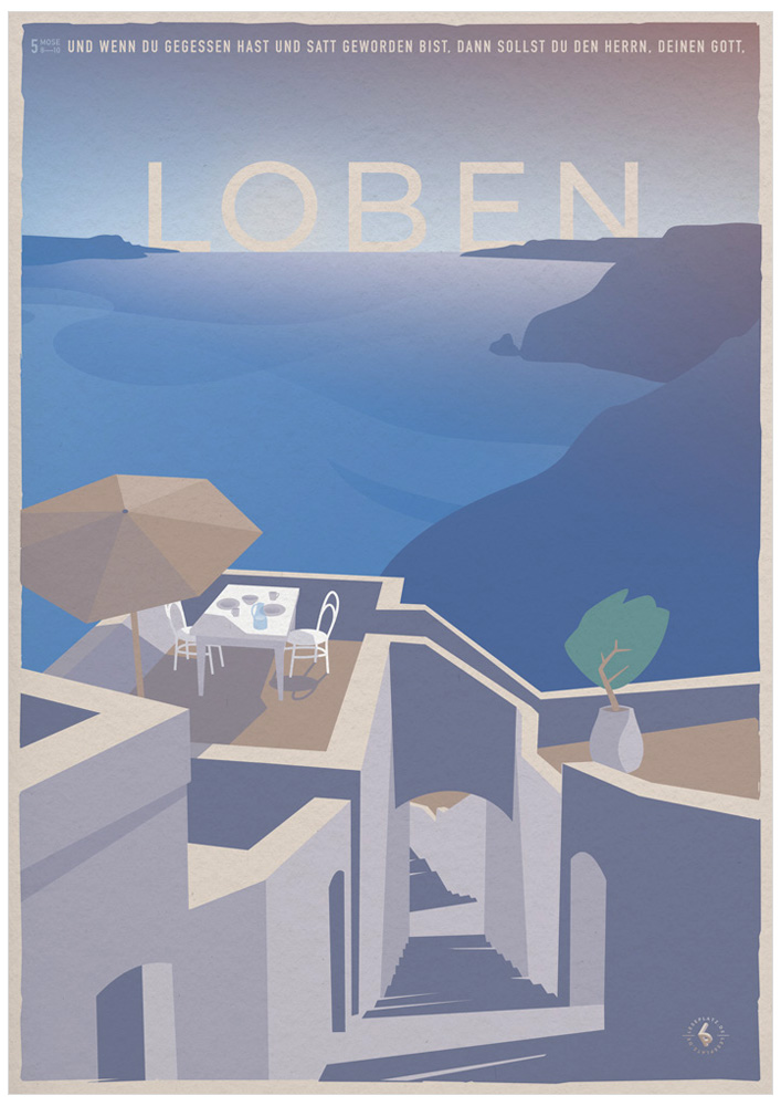 Poster "Loben" Santorini