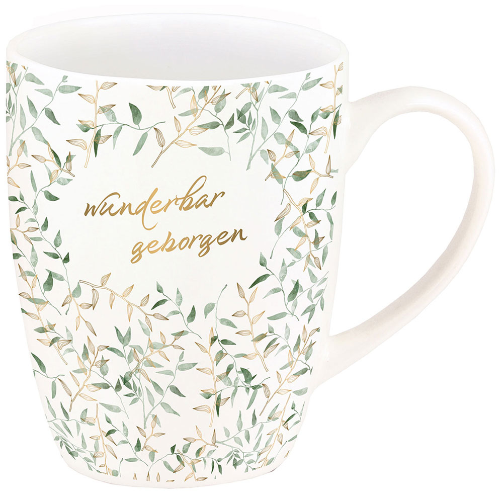 Tasse "wunderbar geborgen" (Gold-Edition)