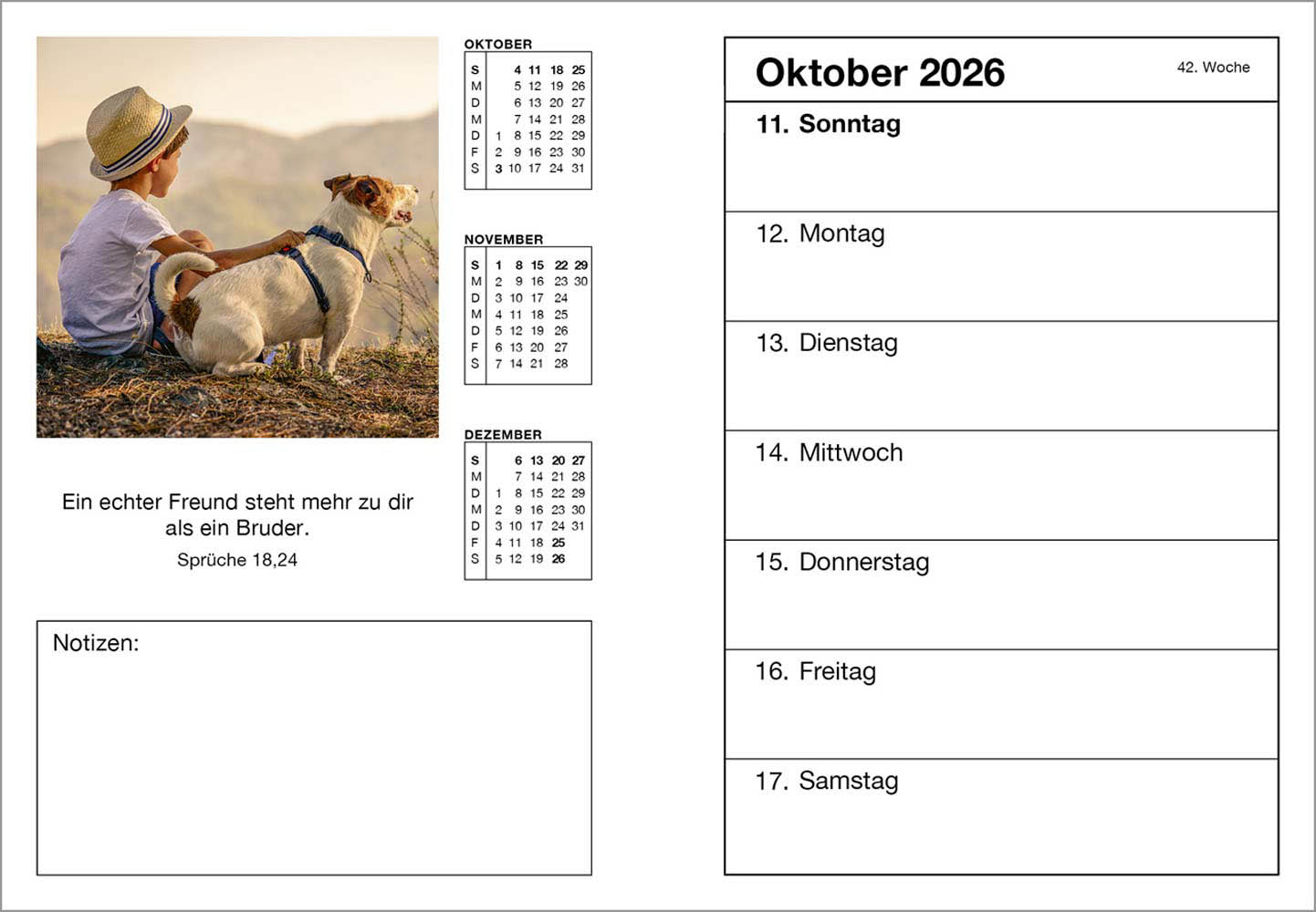 Farbfoto-Agenda 2026