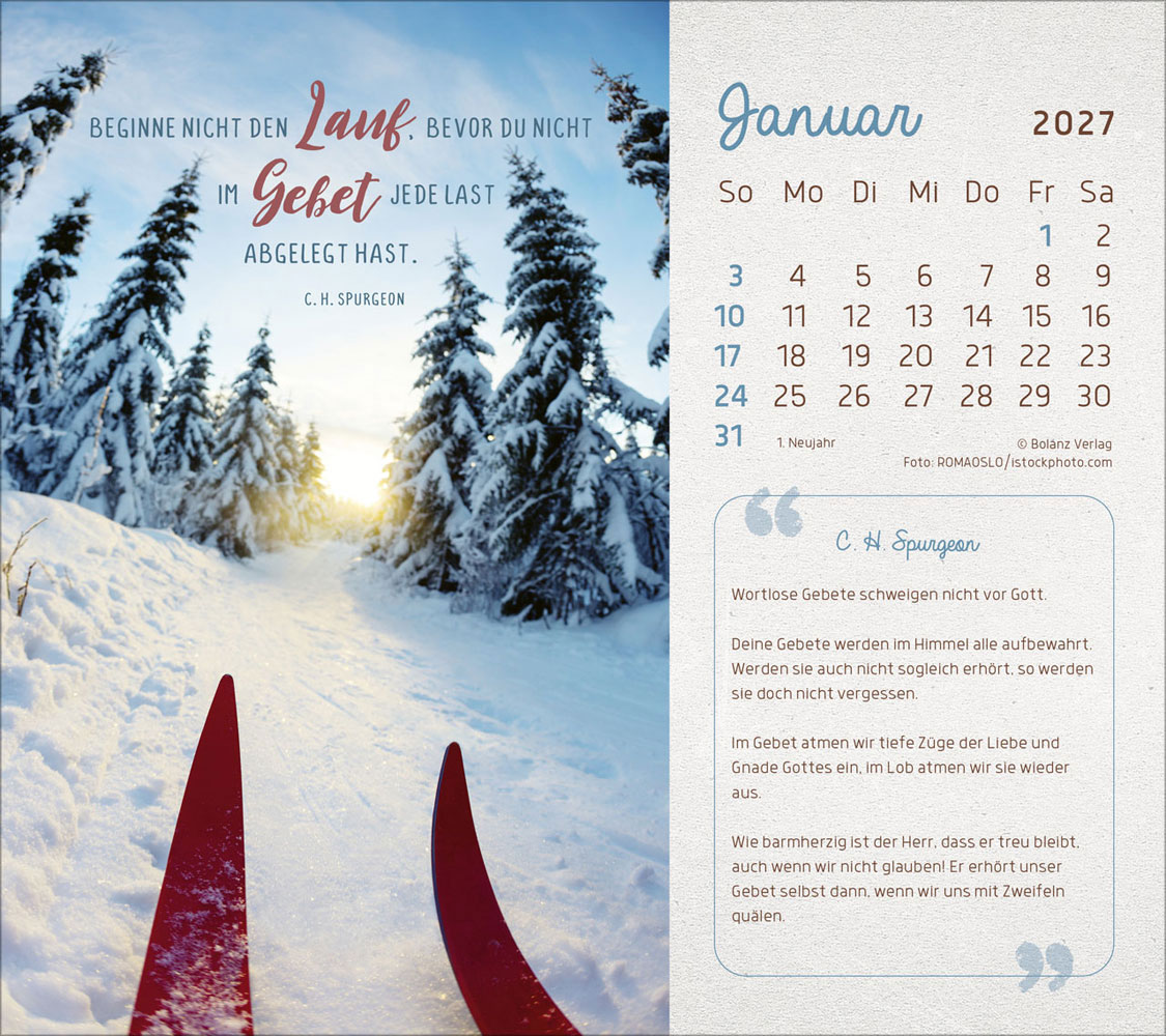 Mit Seiner Kraft 2027 - Postkartenkalender