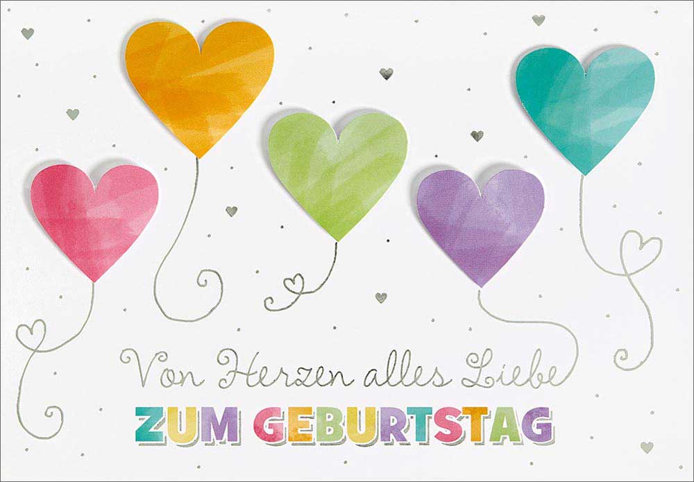 179712305 Doppelkarte "von Herzen/ Luftballons"