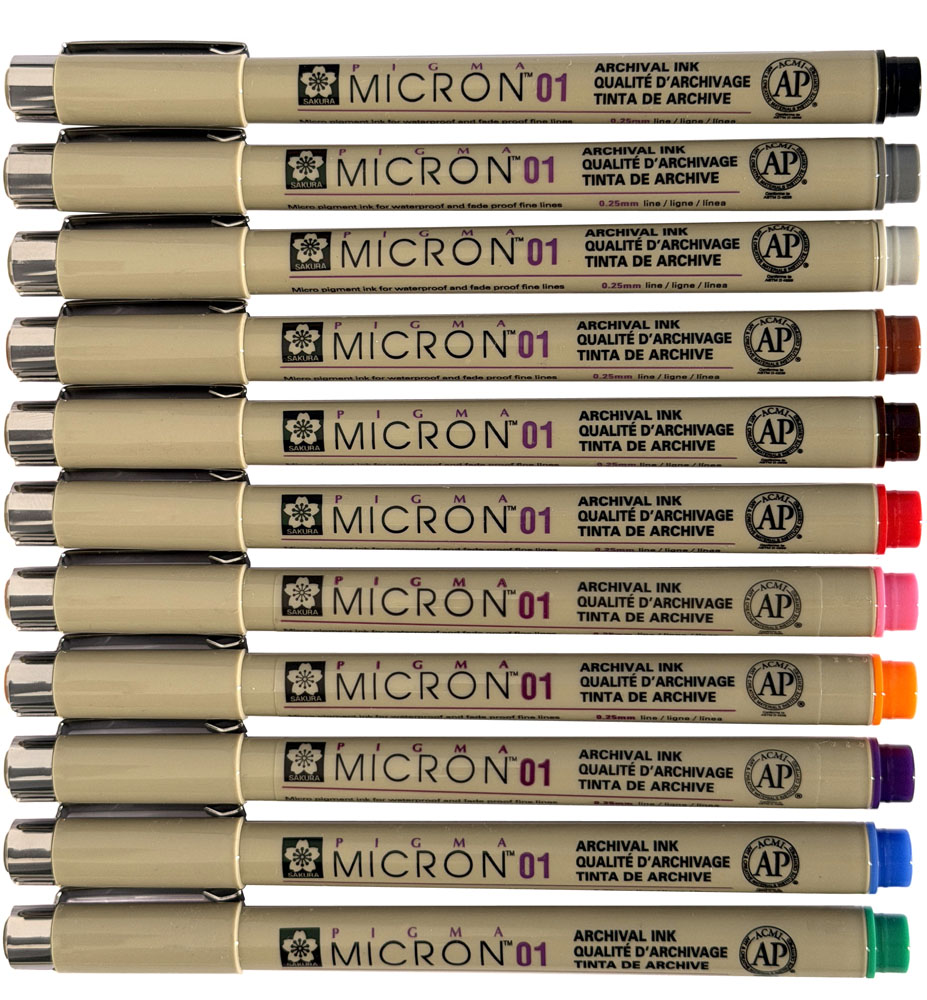 Fineliner Pigma Micron 01 - 11er-Set