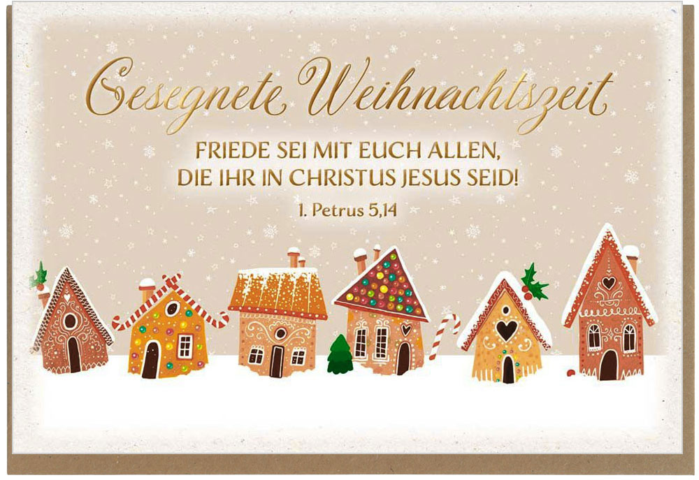 Faltkarte "Gesegnete Weihnachtszeit"