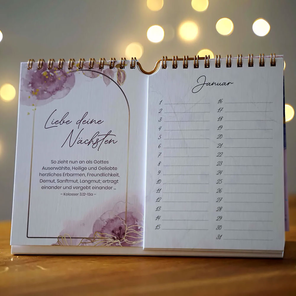 Geburtstagskalender "Ermutigung" - Tischkalender