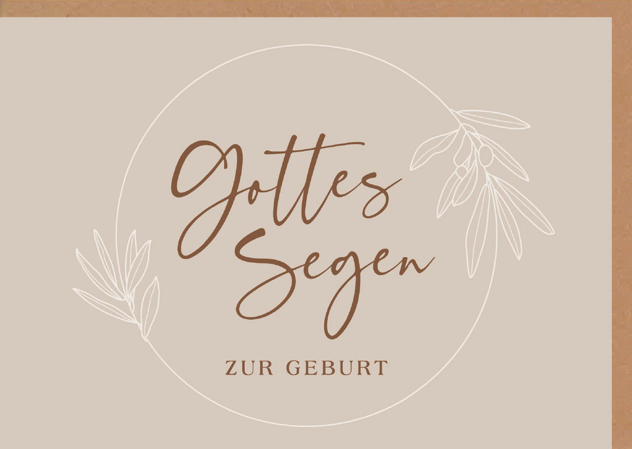 Faltkarte "Gottes Segen zur Geburt"