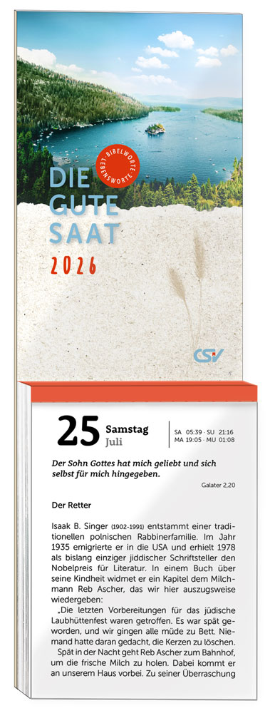 Die gute Saat 2026 - Abreißkalender "klein"