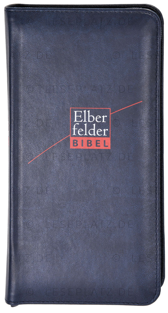 27122557960f20bf02e Elberfelder Bibel 2006 Pocket Edition - Kunstleder dunkelblau, mit Reißverschluss