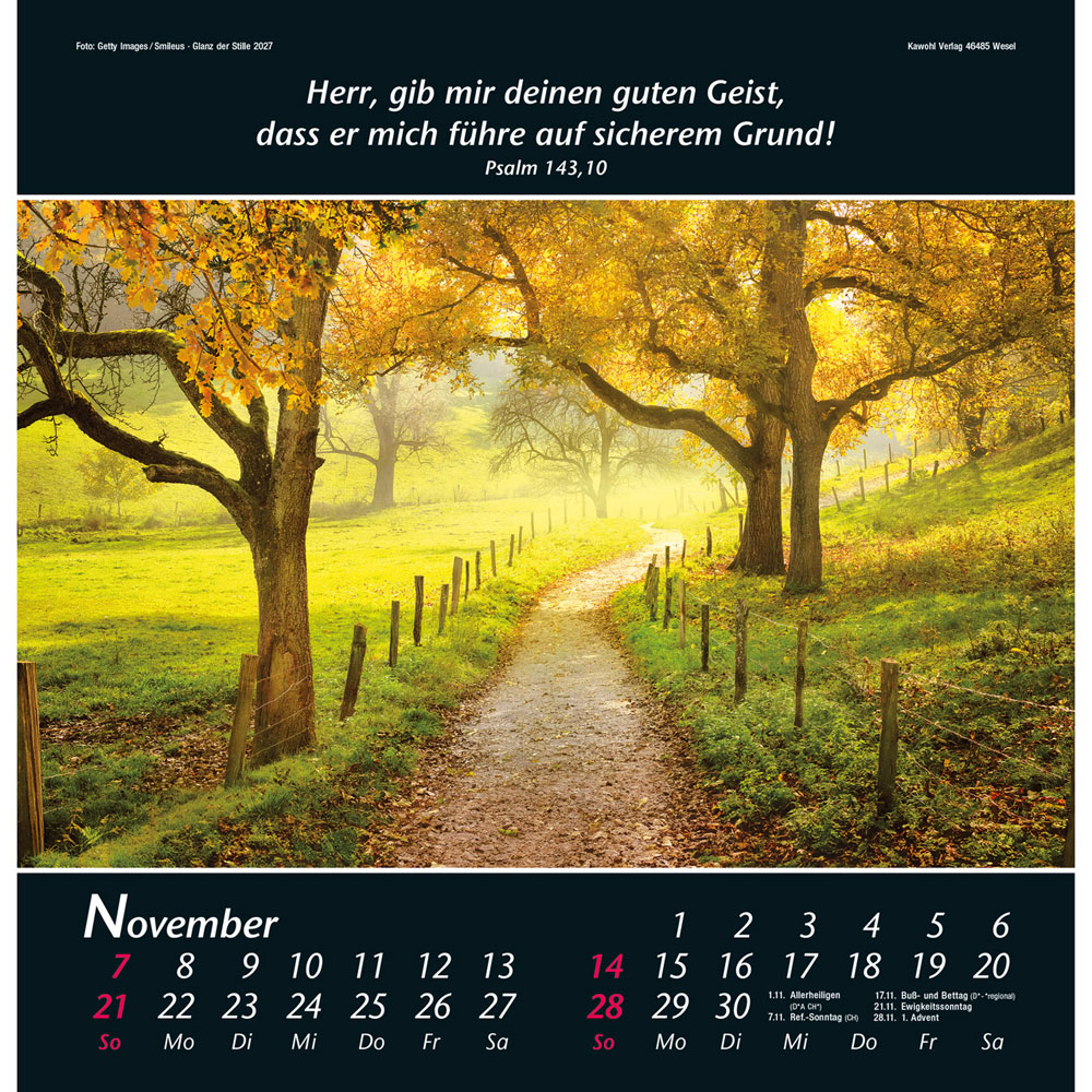 Glanz der Stille 2027 - Wandkalender