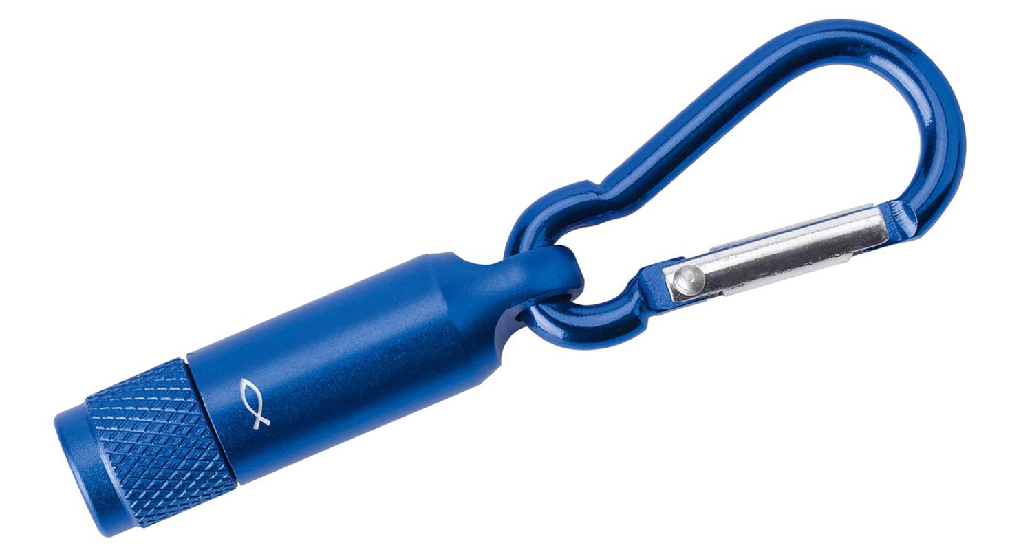 Taschenlampe mit Karabiner - Blau Taschenlampe mit Karabiner - Blau