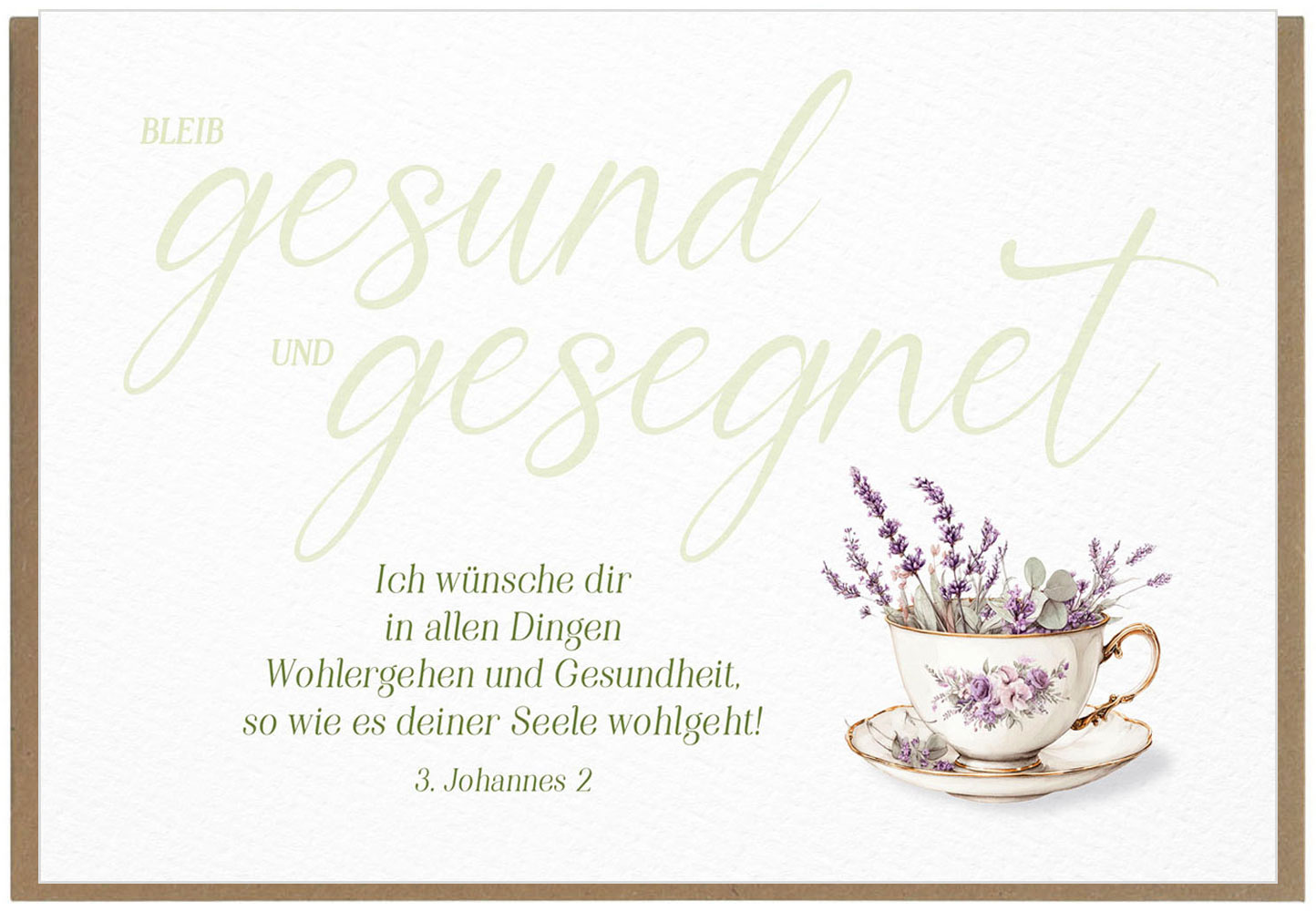 Faltkarte "Bleib gesund und gesegnet"