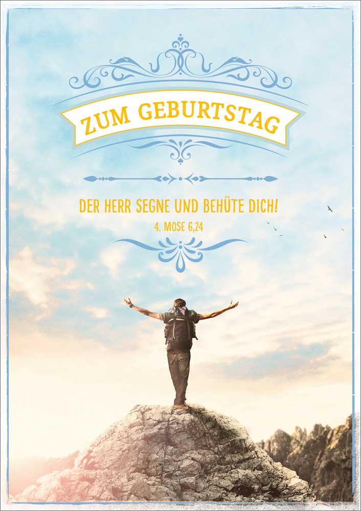 179712283 Doppelkarte "Mann auf Berggipfel"