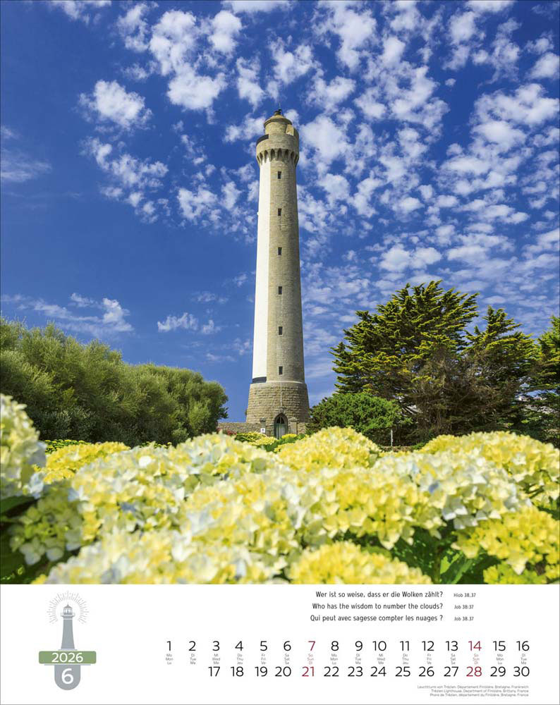 Leuchttürme 2026 - Wandkalender