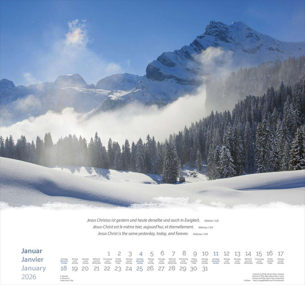 Berge 2026 - Wandkalender