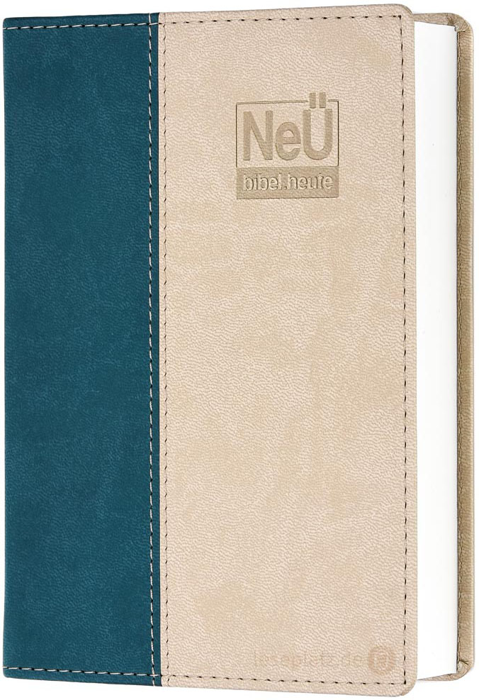 NeÜ - Taschenausgabe Kunstleder beige/petrol