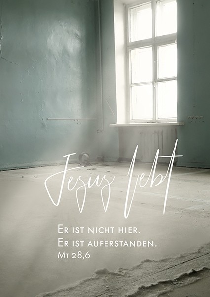 Postkarte "Jesus lebt"