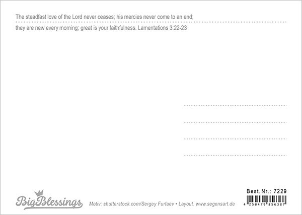 15-7229_02 Postkarte - Big Blessing "His mercies"