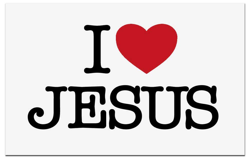 Aufkleber ''I love Jesus''