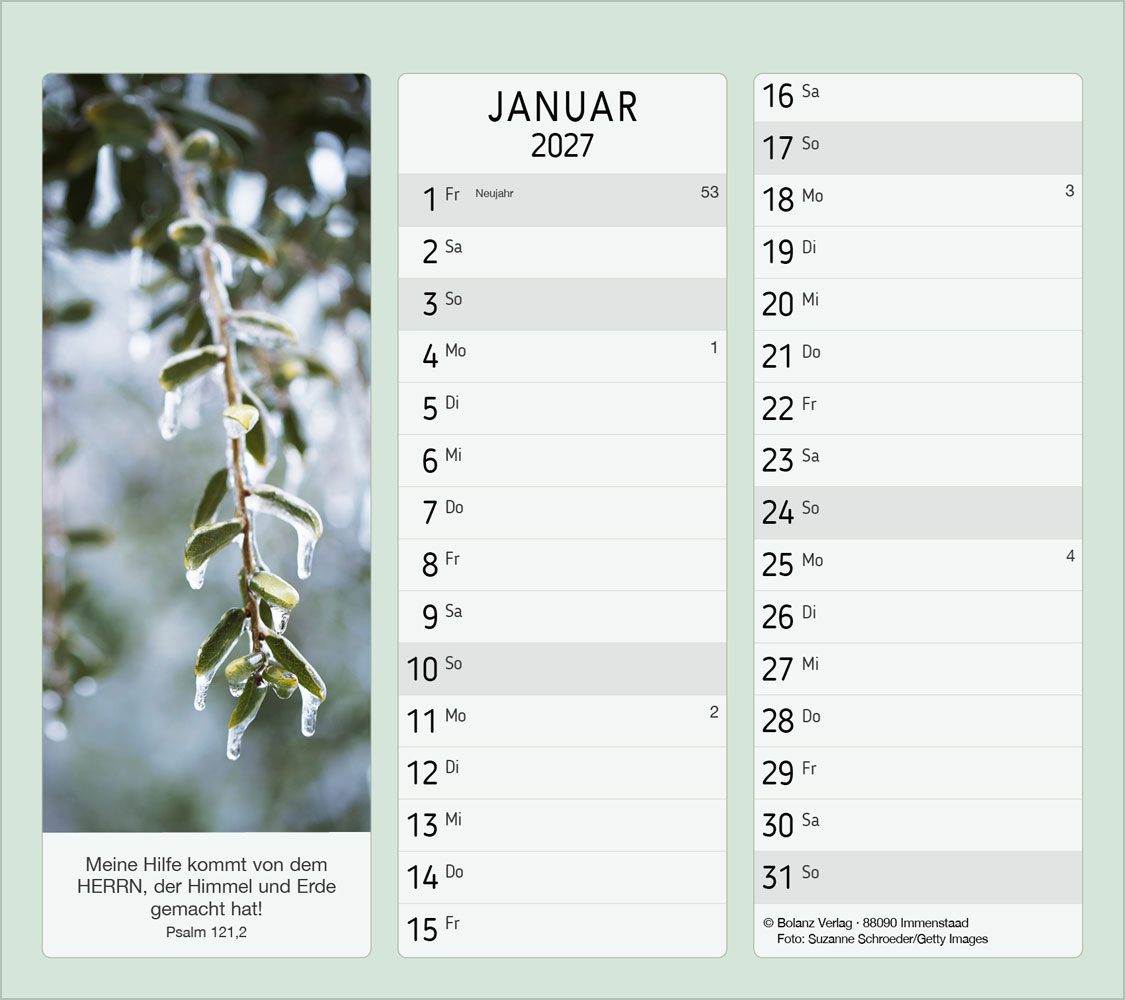 Vormerk-Kalender 2027